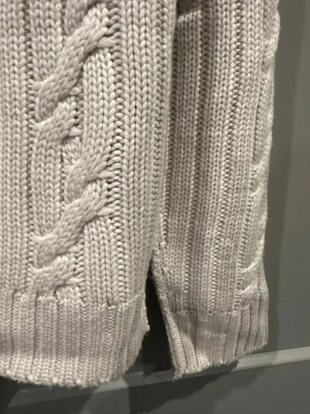 Banana Republic Sweater Men’s Small Cream Cable Knit Casual Preppy Pullover